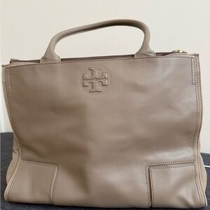 Tory Burch Tan Structured Leather Tote
